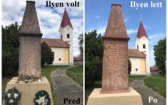 Megújult Szobi József ’48-as főhadnagy szódói (Zselíz) emlékműve